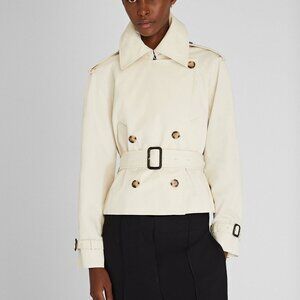 NWT Club Monaco Cropped Trench in Ecru